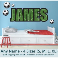 Childrens Name Wall Stickers Art Personalised Football for Boys/Girls Bedroom   112204220845